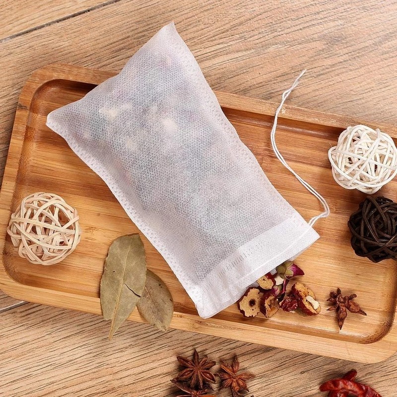 100Pcs Large Tea Bag - Disposable Empty Tea Filter Bags No Mess Mesh Bags with D gallery