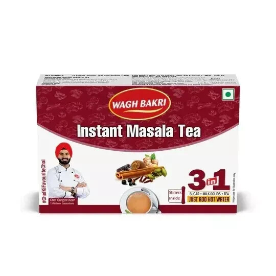 Wagh Bakri Instant Tea Premix Masala 140g Free Shipping World Wide