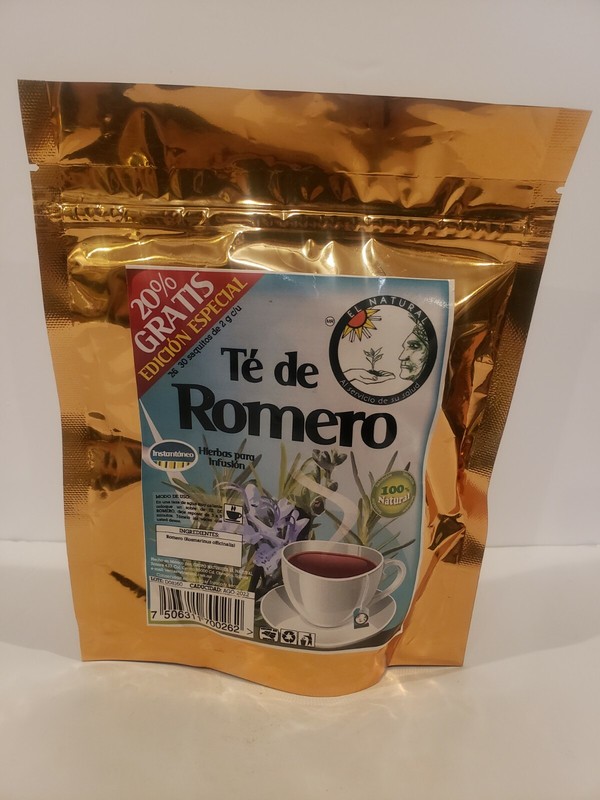 TE DE ROMERO ROSEMARY TEA 30 SOBRES/BAGS “Constipacion, Vias Respiratorias”