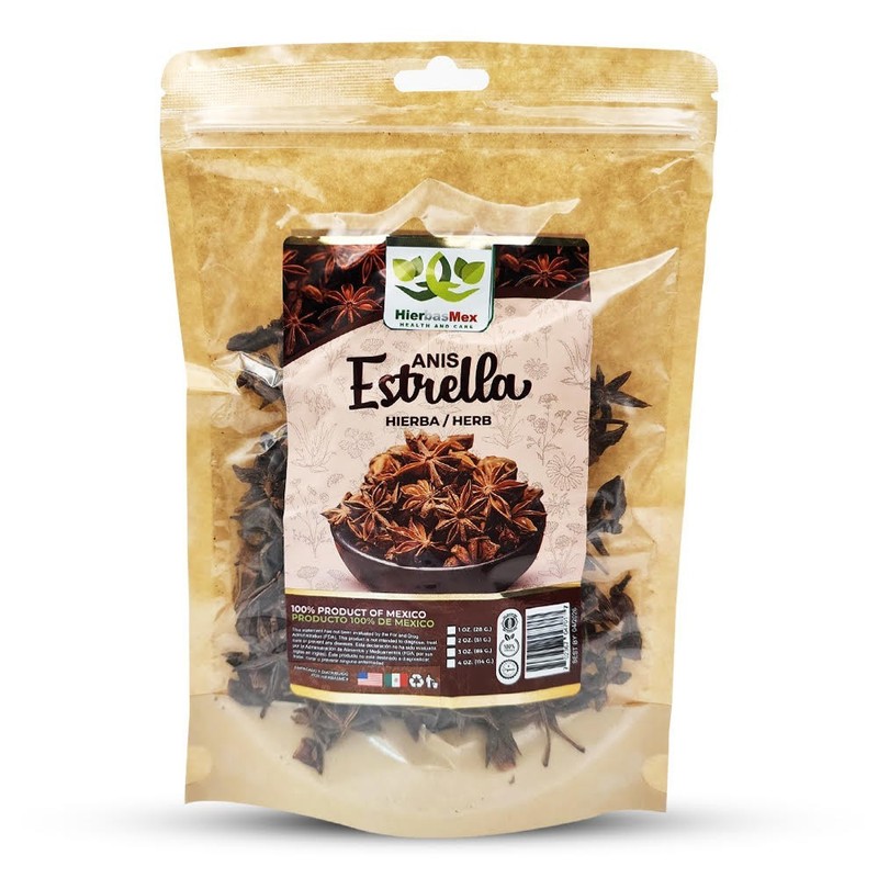 Anis Estrella Herbal Tea 4 oz.-113g Anis Estrella Te Herbal Natural Mexican Herb