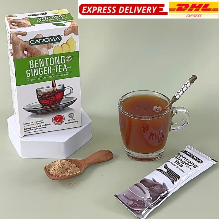 Bentong Ginger Tea with Tea Powder { CAROMA } New 2 Boxes ( 18g x 20 Sachet ) gallery