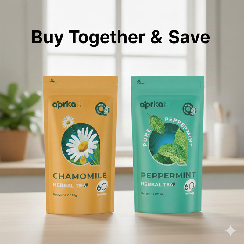 Peppermint & Chamomile Tea Bundle – 120 bags (60 in each pack), USA seller