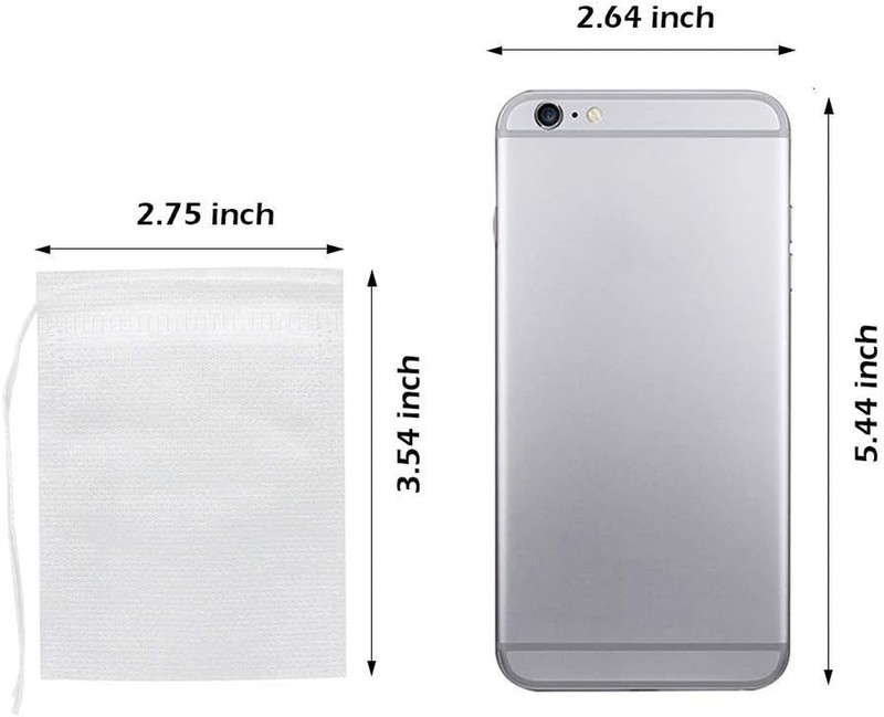 400 Pcs Tea Filter Bags Disposable Empty Tea Bags Drawstring Seal Tea Infusers B gallery