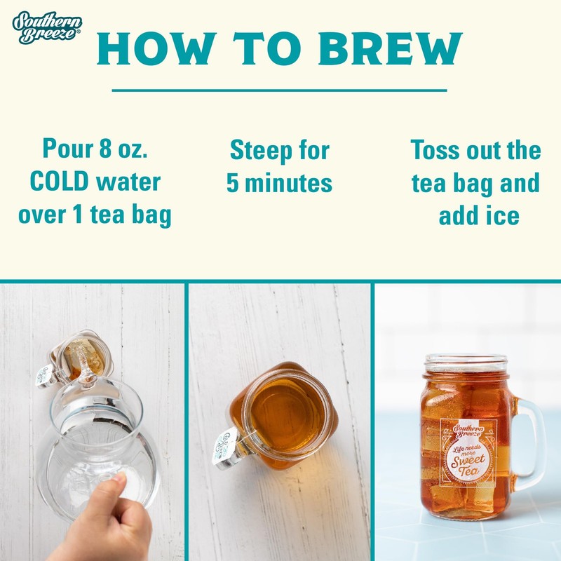 Cold Brew Sweet Tea Tropical Iced Tea with Black Tea and Zero Carbs Zero Suga... gallery