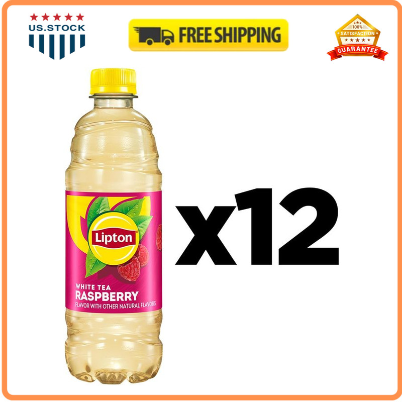 Lipton Raspberry White Tea 16.9oz 12 Pack Bottles Refreshing Drink gallery