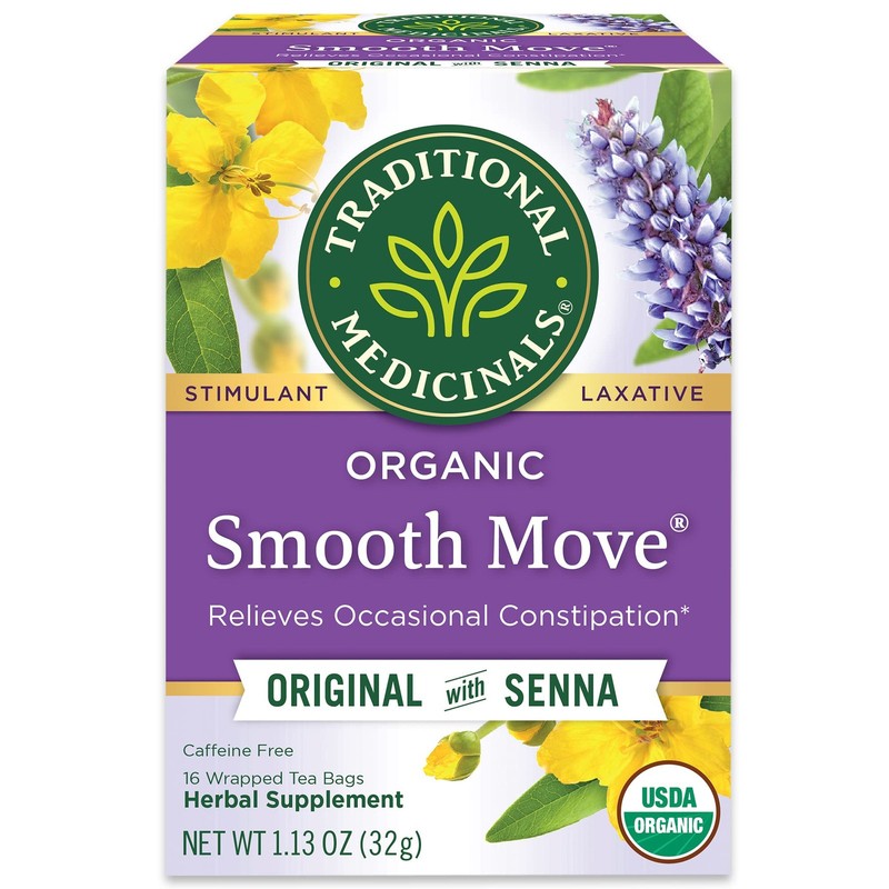 Organic Smooth Move Laxative Tea, 16 Tea Bags Pack of 1