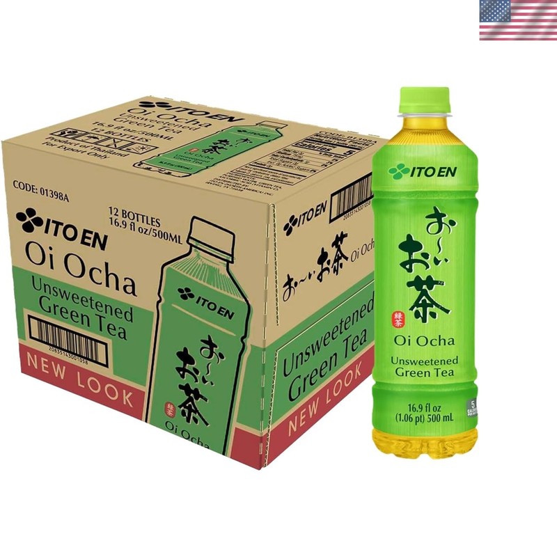 Naturally Refreshing Oi Ocha Green Tea, 16.9 Oz Pack of 12 – Healthy & Organic