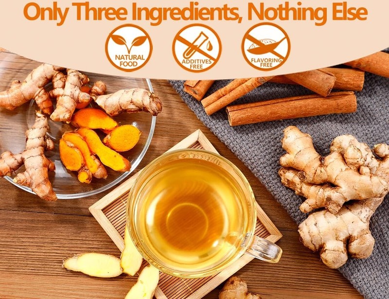 120 Count Turmeric Ginger Cinnamon Tea Bags, 100% Natural, Caffeine Free gallery