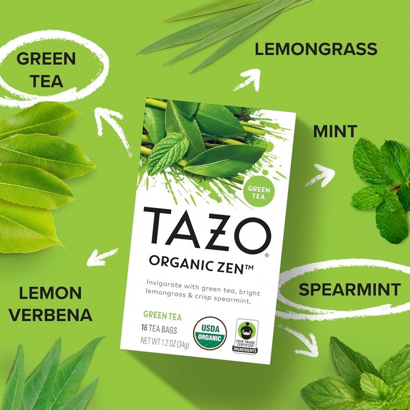 TAZO Organic Zen Green Tea, 16 Total Tea Bags gallery