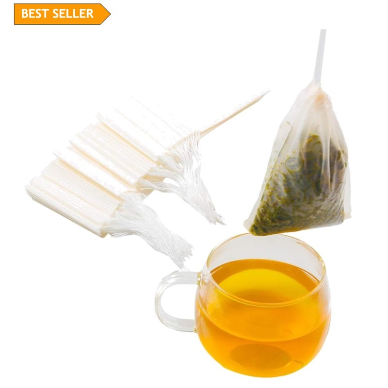 Biodegradable Tea Filter Bags with Drawstring – Set of 100, 3.15 x 3.94 Inch