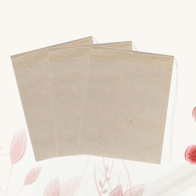 100 Pcs Drawstring Tea Bag Filter Paper Empty Tea Pouch Bags for Loose Tea
