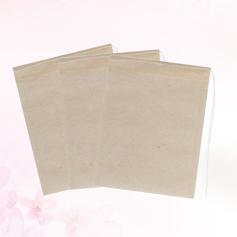 100 Pcs Drawstring Tea Bag Filter Paper Empty Tea Pouch Bags for Loose Tea gallery